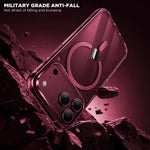 Spacething Minimal MagSafe Dark Cherry Case for iPhone 18 Pro Max - Burgundy