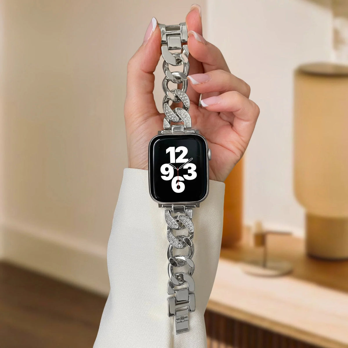 Diamond Metal Strap for Apple Watch - Silver 44 / 45 / 46 / 49mm