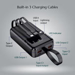 SPACEthing Integrated PowerBank 20000mAh with 3in1 Wires