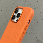 Brown Leather Case With Metal Ring