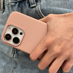 Pink Leather Case With Metal Ring