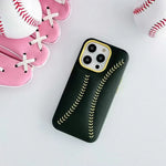 iPhone Baseball Leather Case - Dark Green