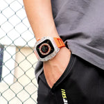 Luxury Richard Transparent Case - Orange 45 MM