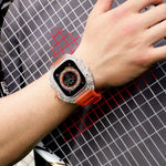 Luxury Richard Transparent Case - Orange 45 MM