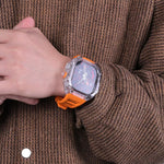 Luxury Richard Transparent Case - White 45 MM