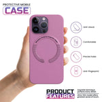 iPhone Leather Magsafe Case - Berry Pink