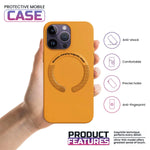 iPhone Leather Magsafe Case - Orange iPhone 13