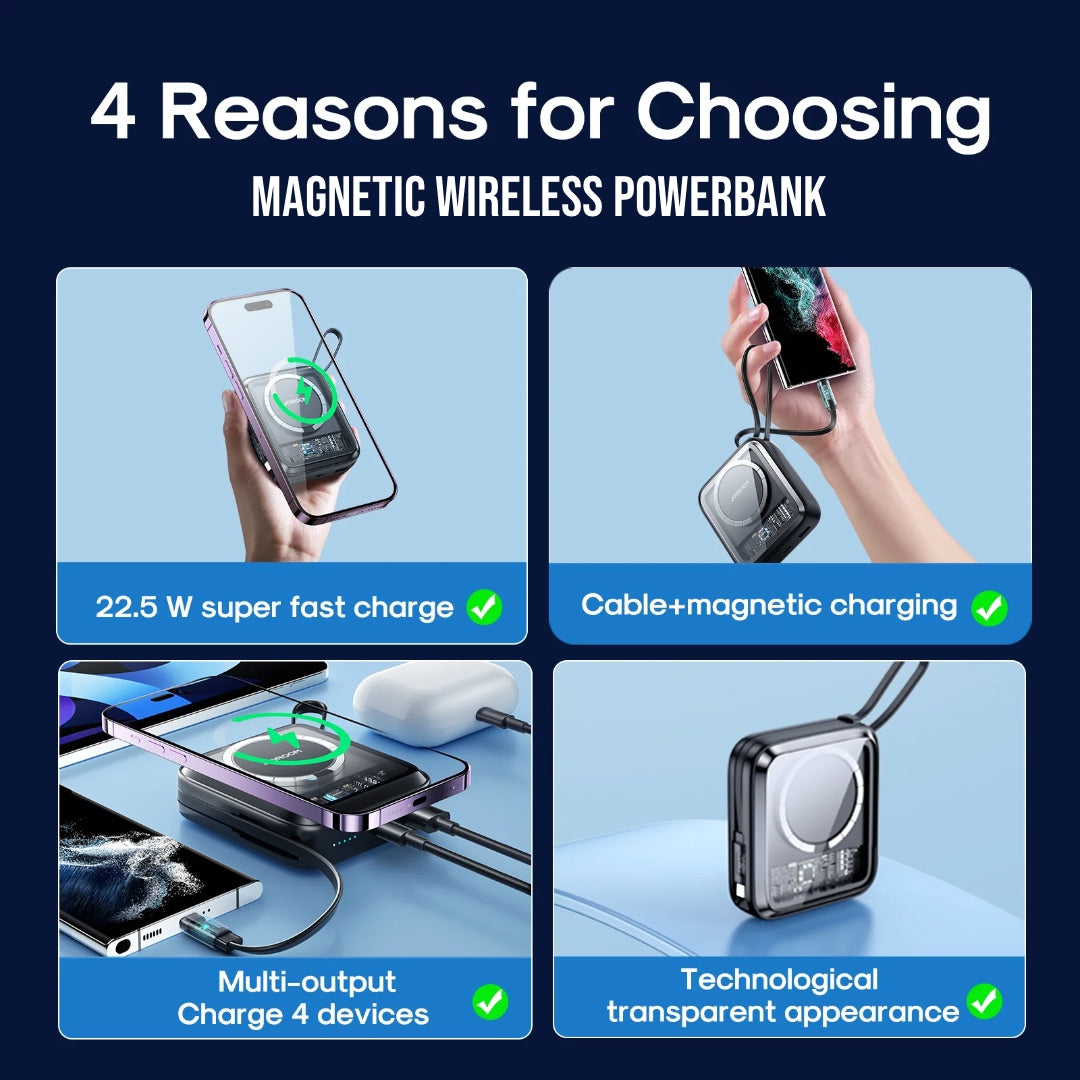 22.5W Magnetic Wireless Power Bank 10000mAh