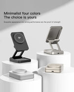 3-In-1Foldable Qi2-Certified Magsafe-Compatible Wireless Charger