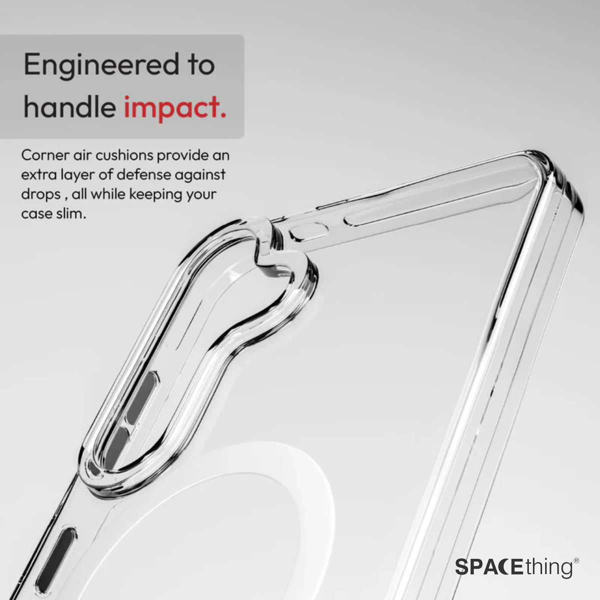 Spacething Minimal MagSafe Case - Clear Samsung Galaxy S26