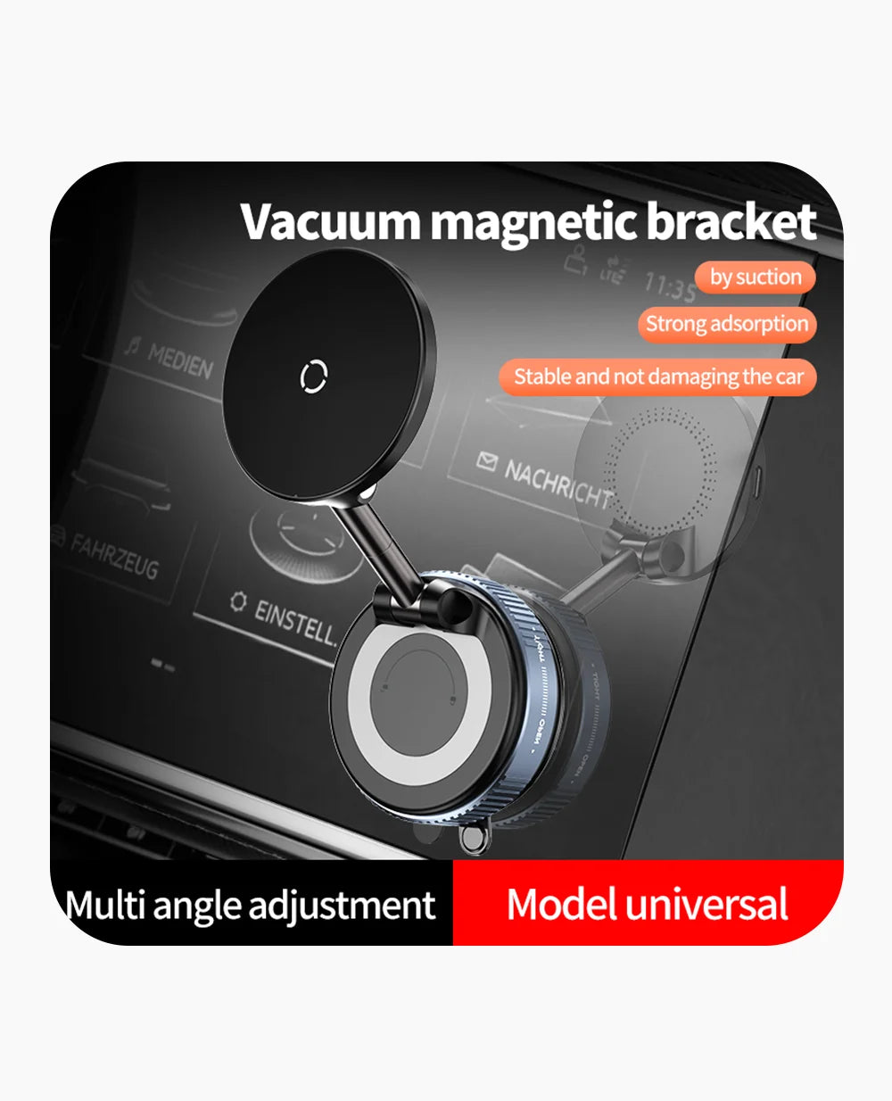 Vacuum Suction Magnetic Phone Mount 360°