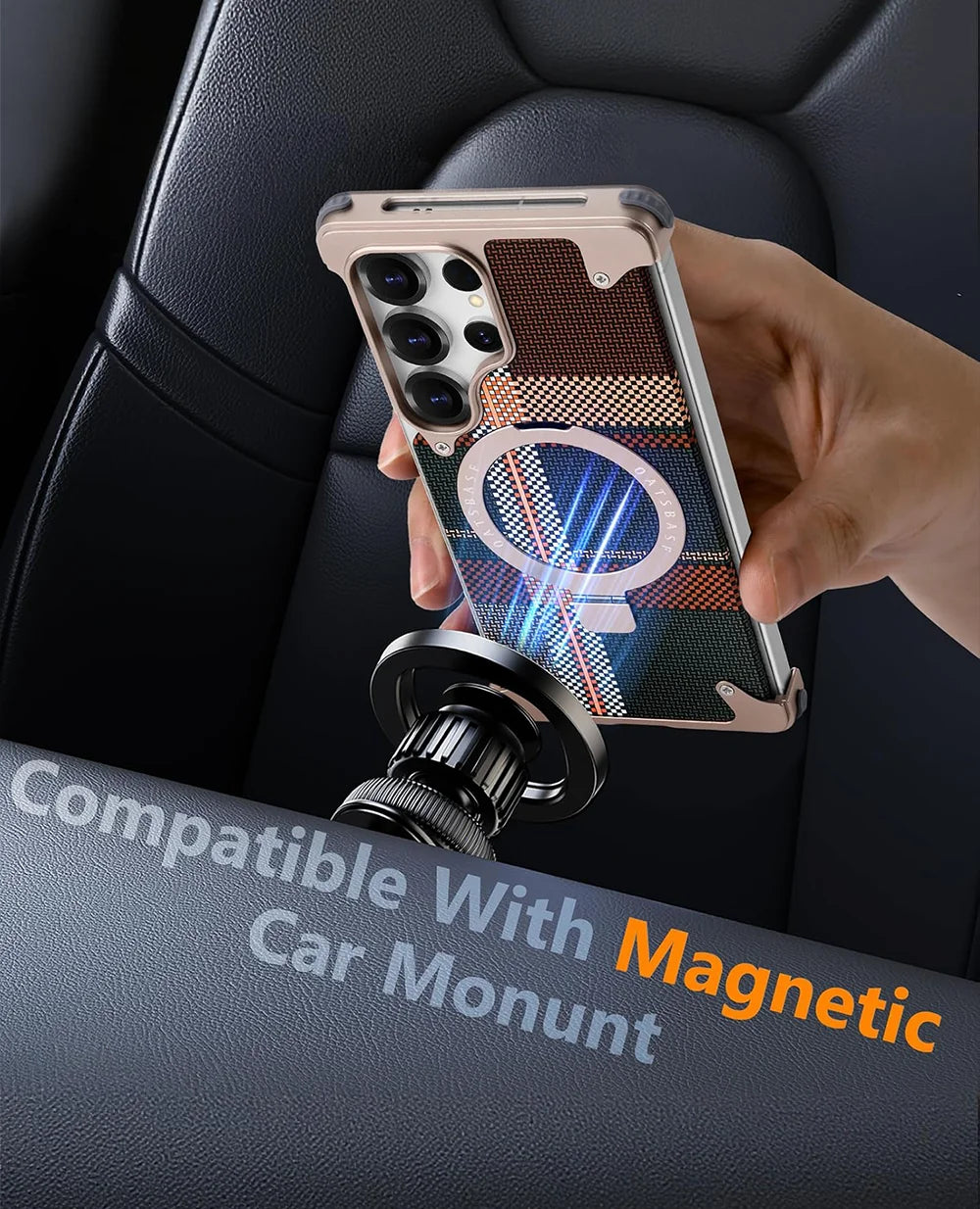 Metal Magsafe Real Aramid Carbon Case - Black