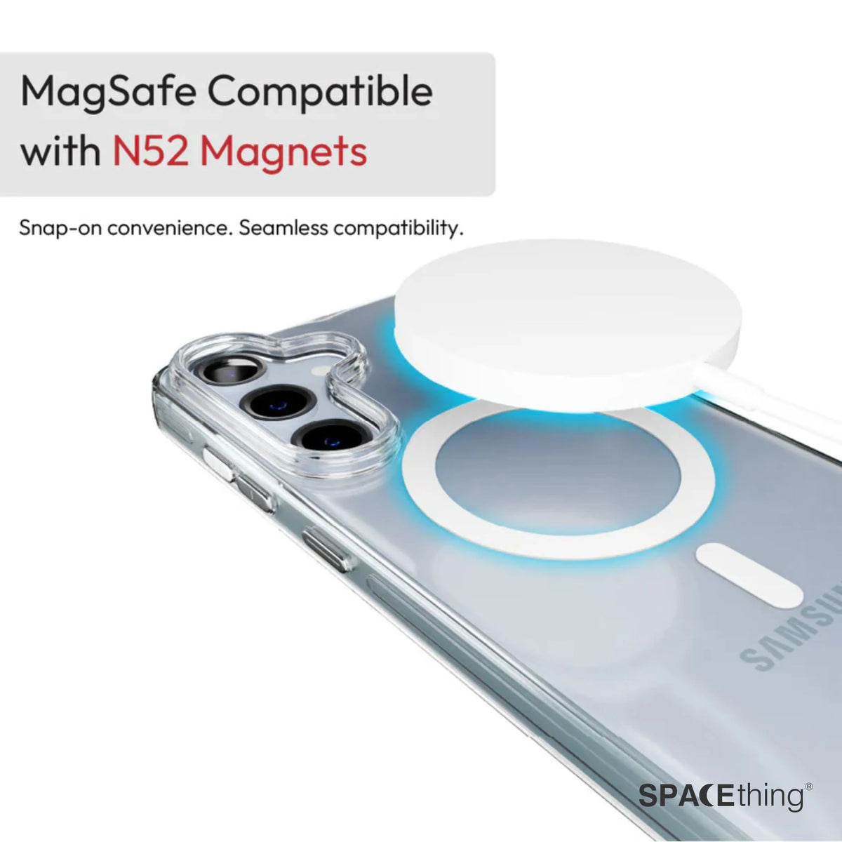 Spacething Minimal MagSafe Case - Clear Samsung Galaxy S26