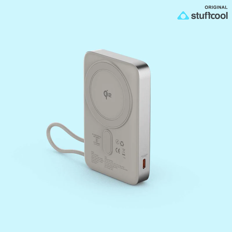 Odin 10,000mAh Qi2 MagSafe Wireless Powerbank with Built-In Type-C Cable