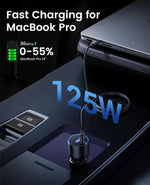 125W Max Fast Car Charger - 2 Ports