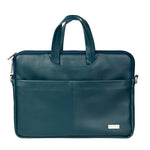 Spacething Helios Leather Laptop Bag With Free Tech Organiser Pouch | 13-14" Inches - Blue