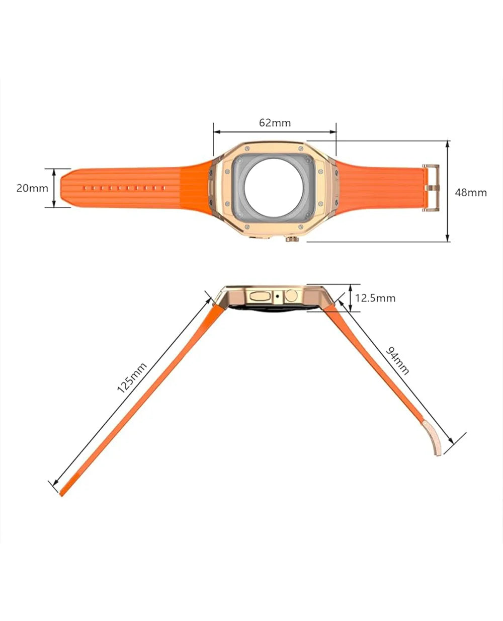 44/45MM Watch Stainless Steel Luxury Case
