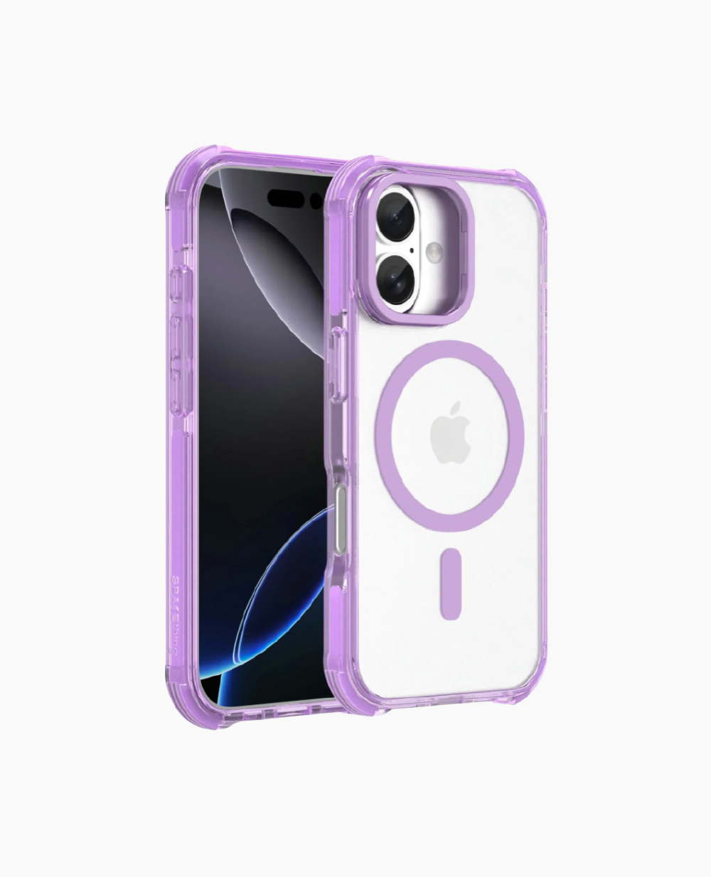 Spacething Helix MagClick Stand Case for iPhone 17 - Purple