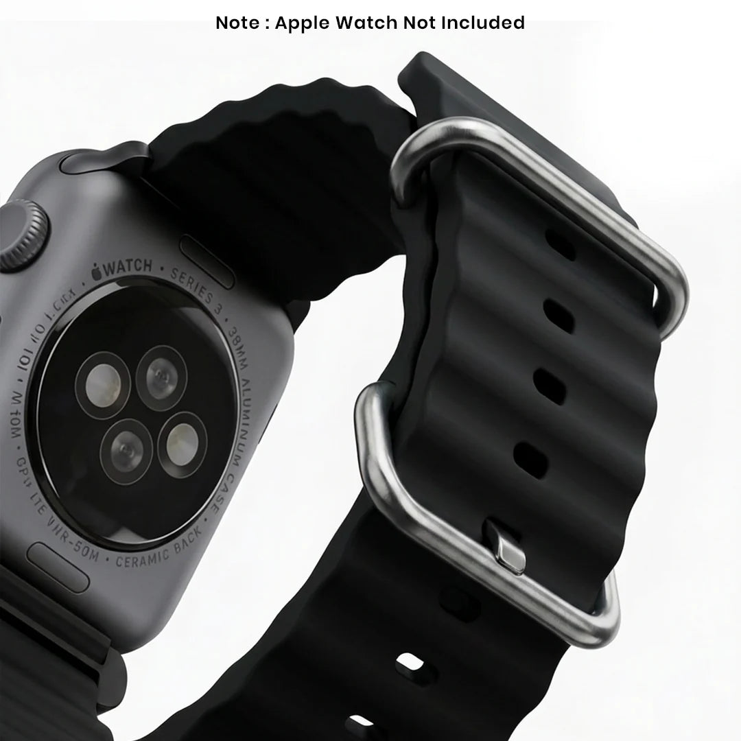 Spacething Ocean Apple Watch Band – 49mm / 45mm Size - Black