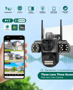 360° Wifi Smart Triple Lens CCTV