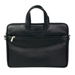 Spacething Helios Leather Laptop Bag With Free Tech Organiser Pouch | 15-16" Inches - Black