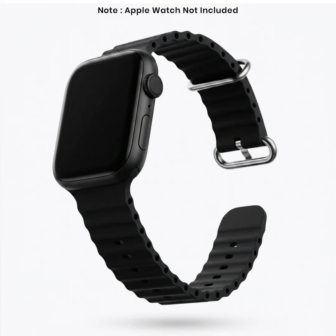 Spacething Ocean Apple Watch Band – 49mm / 45mm Size - Black