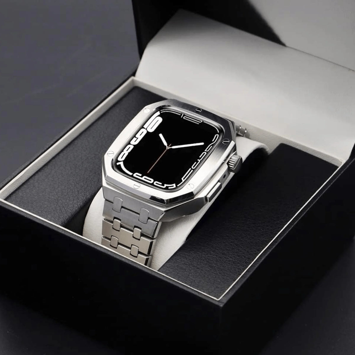 45MM Silver Luxury Edition Case- Stainless Steel Strap