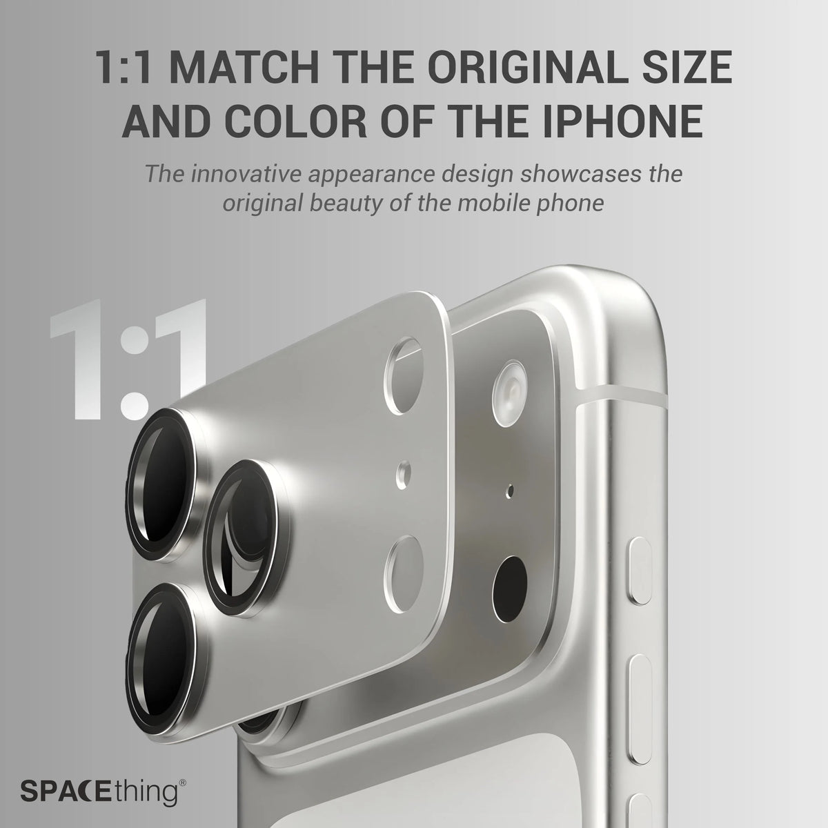 Spacething Titan Metal Scratch Resistant Guard - Silver 17 Pro Max