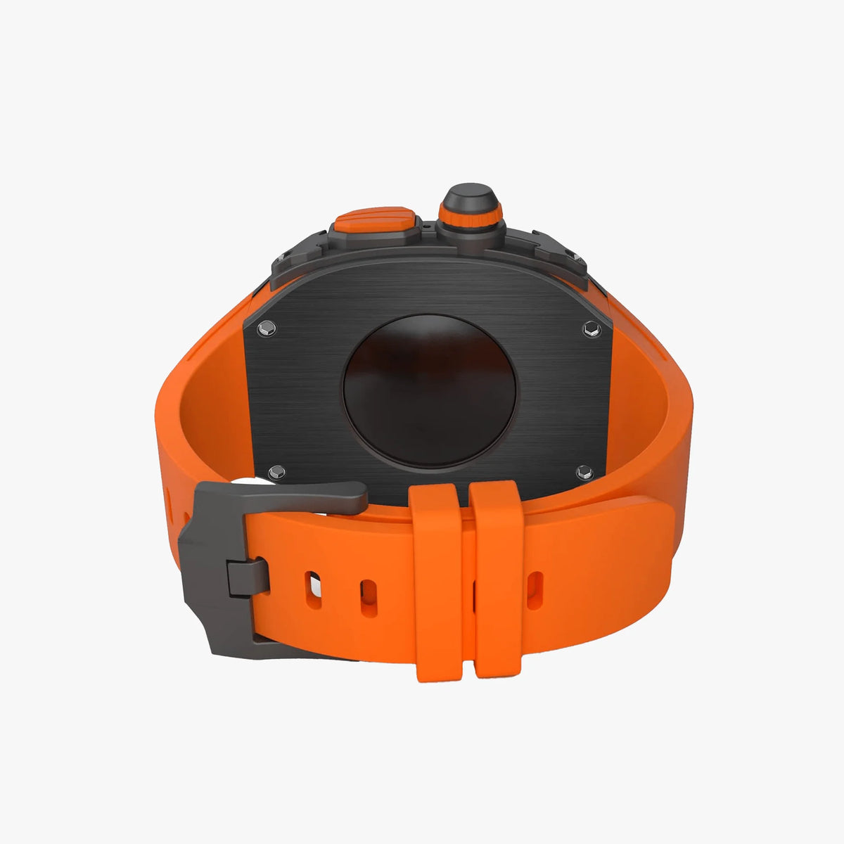 49MM Sport Edition Luxury Metal Case - Black & Orange