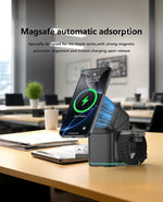 Auto Rotatable 3-in-1 Wireless Charging Station