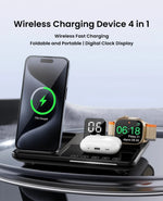 4-in-1 Wireless Charging Station with Touch Buttons