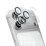 Spacething Titan PVD Gold-Plated Lens Protector (3D Texture Plating) -Silver iPhone 18 Pro Max