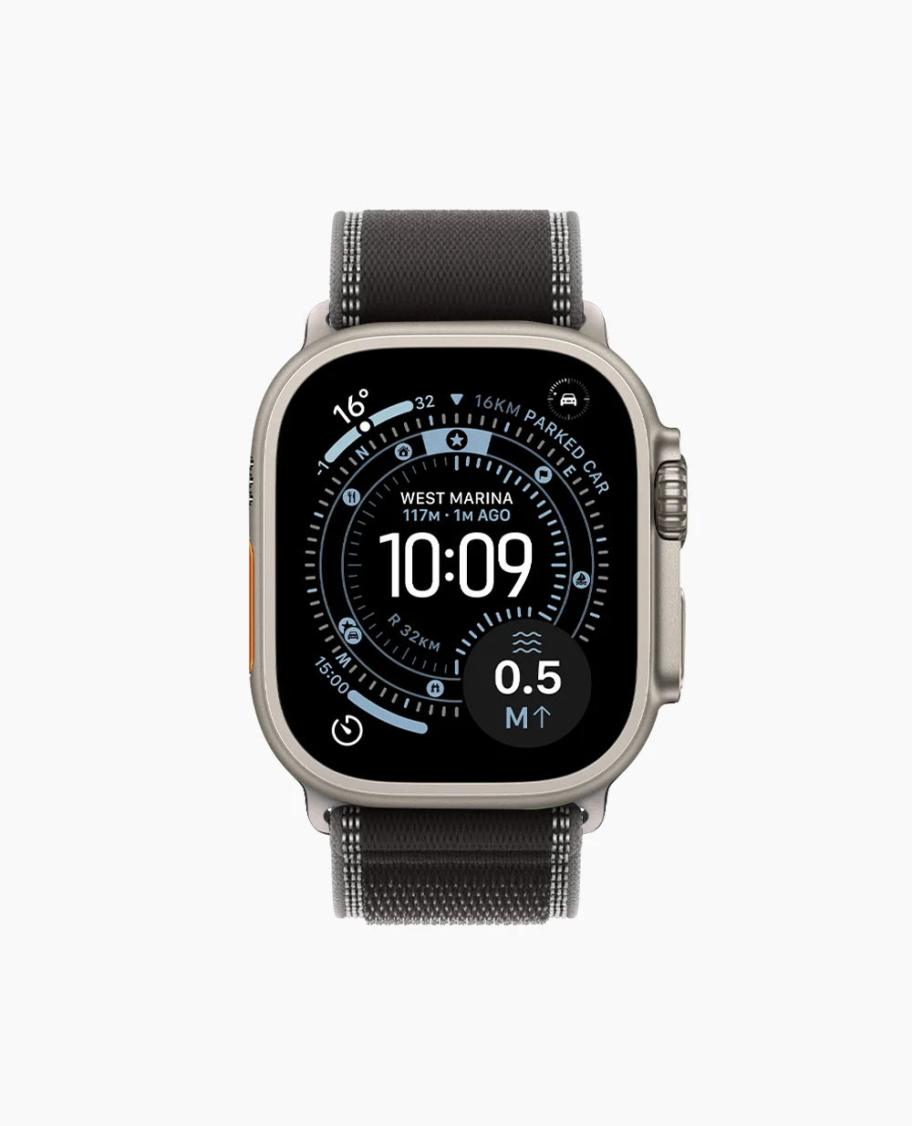 Black/Charcoal Trail Loop - Natural Titanium Finish