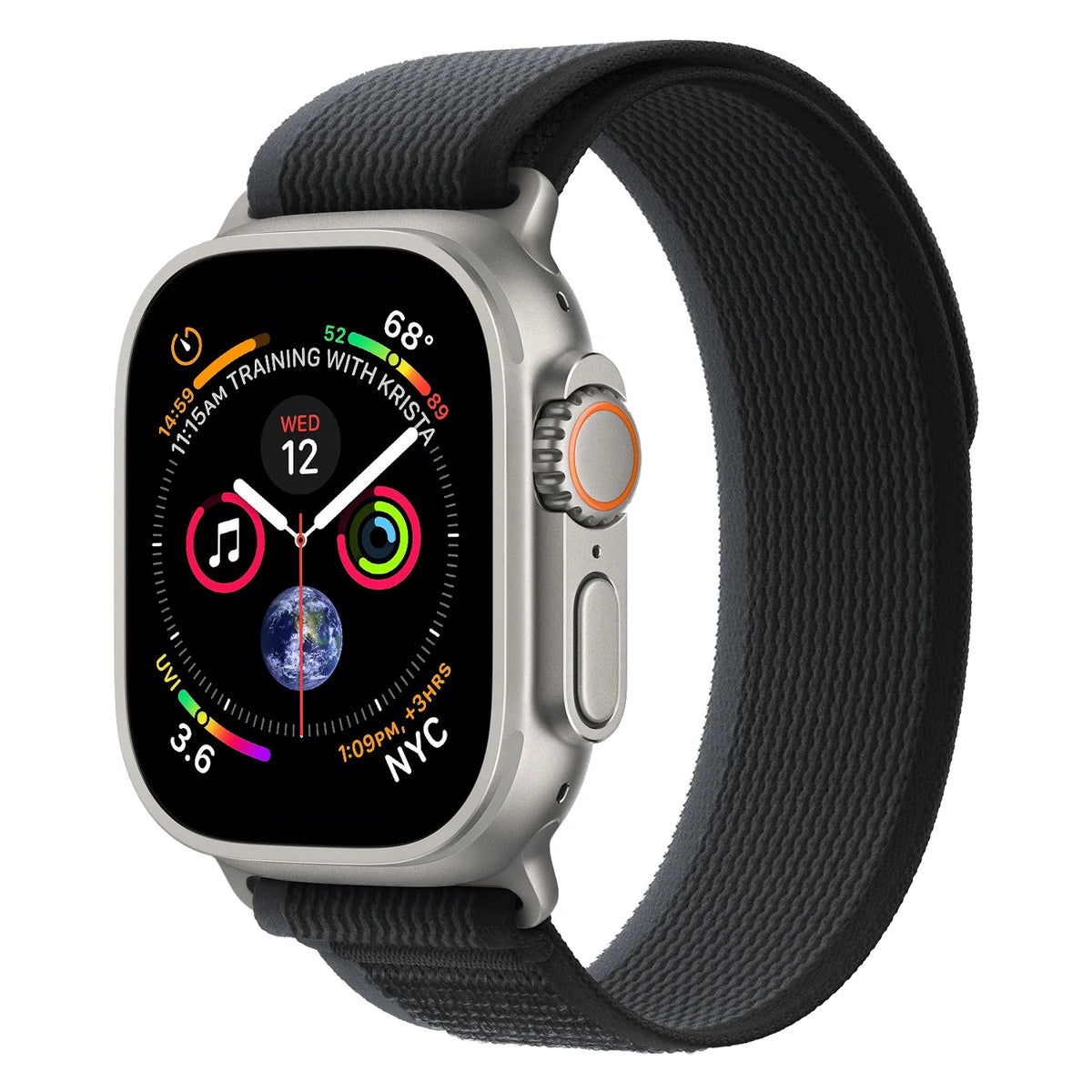 Spacething Athletic Loop Apple Watch Band - 41/40mm Black/Ash