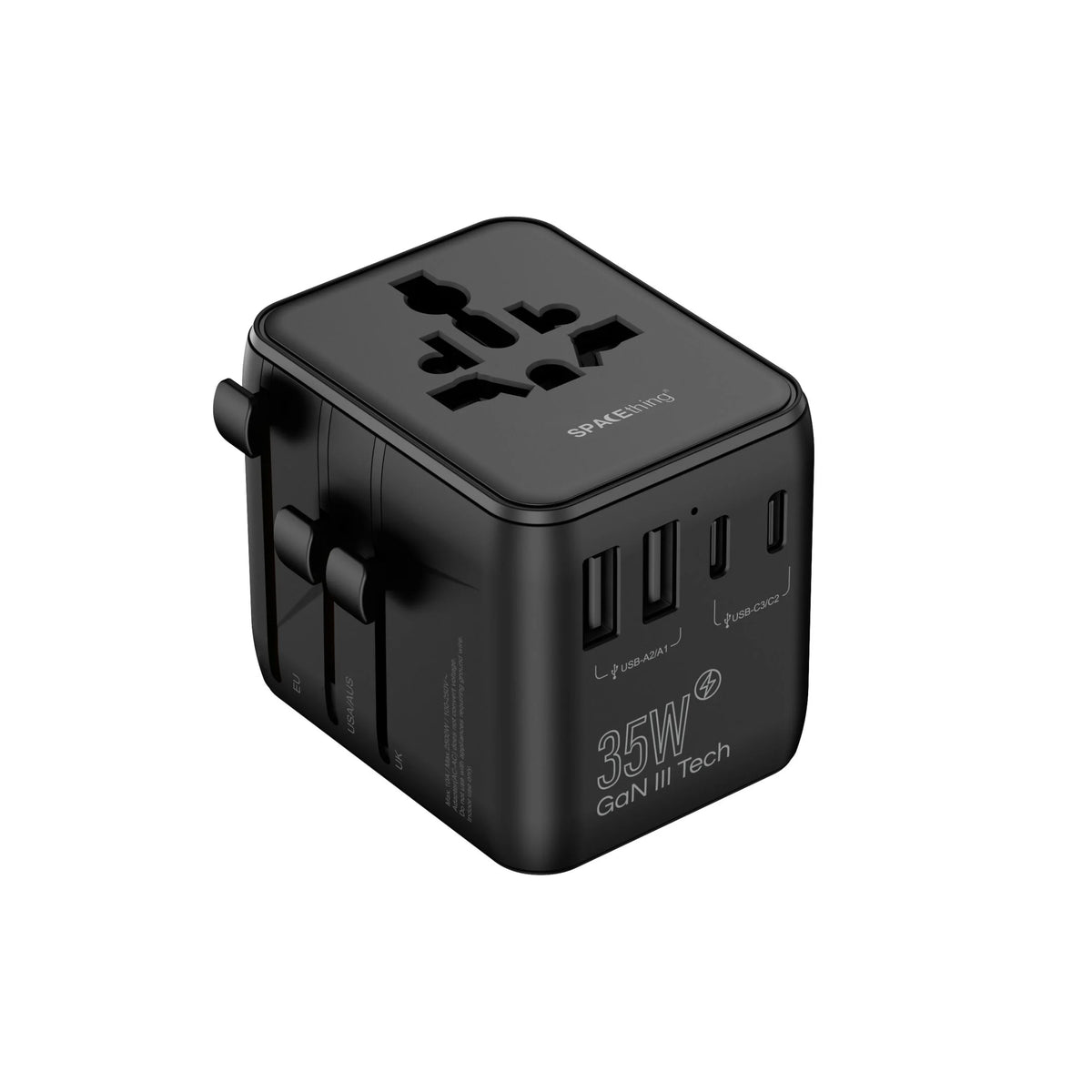 Spacething 35W GaN World Travel Charger (2C+2A) UK, EU, US, AUS