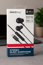 Spacething Wired Stereo Music Earphone (USB-C) – Black