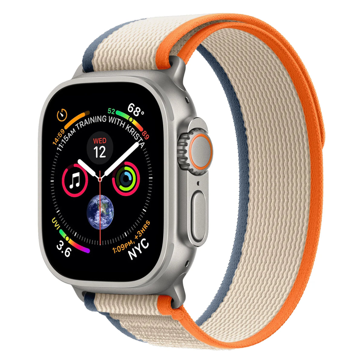 Spacething Athletic Loop Apple Watch Band - 41/40mm Orange/Beige