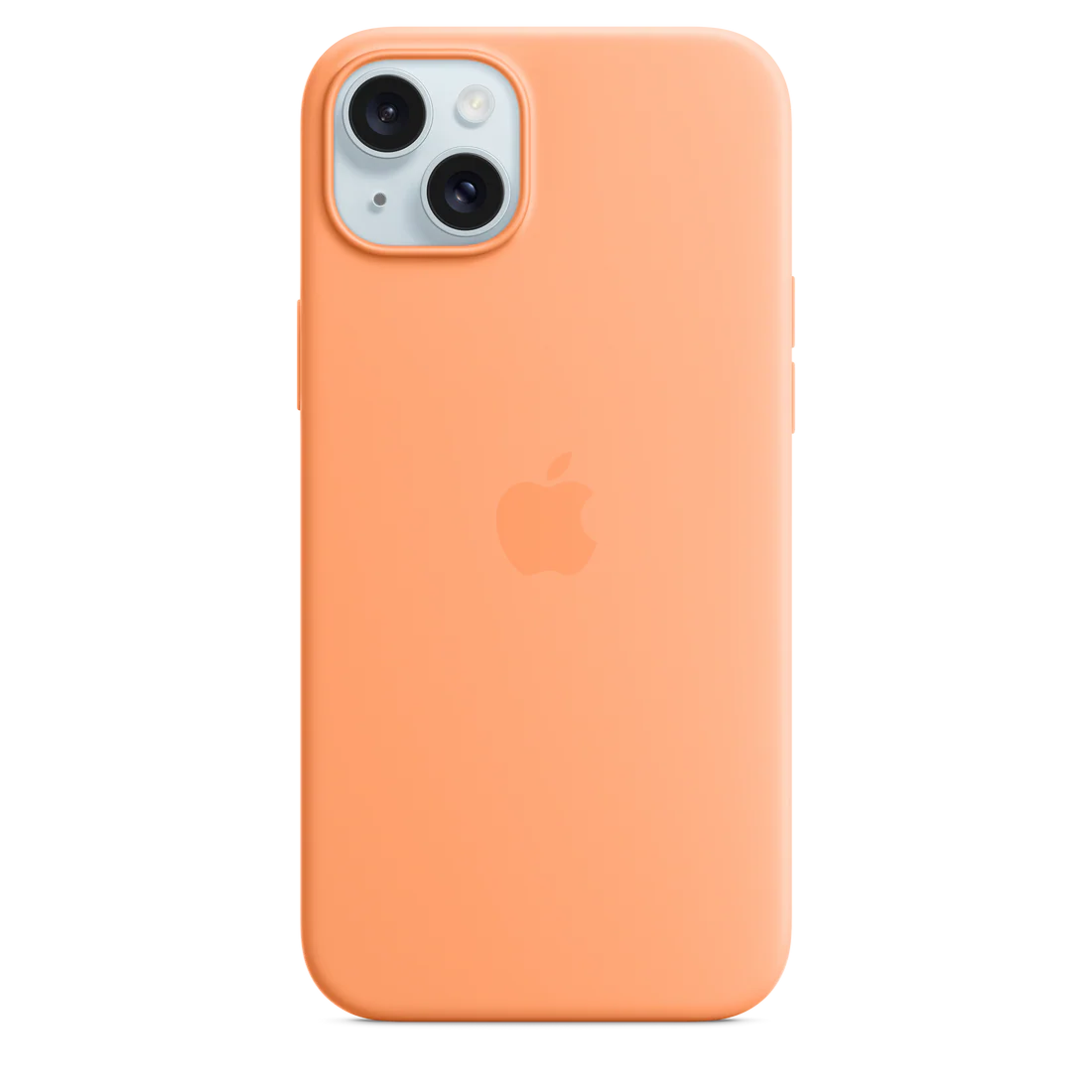 Apple Silicone Case with MagSafe iPhone 15 Orange Sorbet