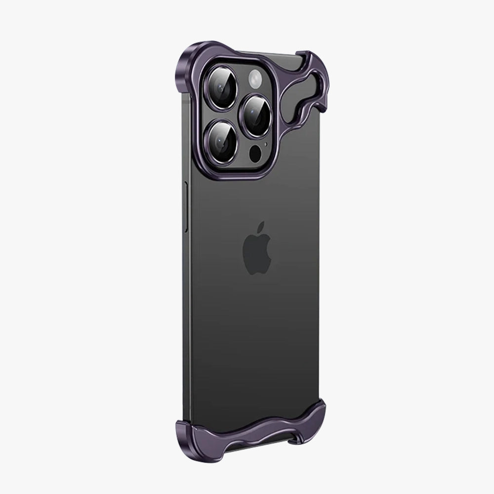 Aluminum Alloy Bumper Phone Case - Purple