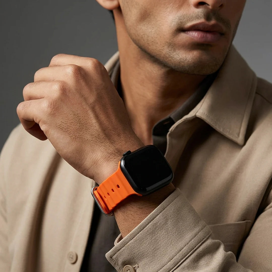 Spacething Ocean Apple Watch Band – 49mm / 45mm Size - Orange