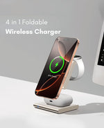 4-In-1Foldable Qi2-Certified Magsafe-Compatible Wireless Charger