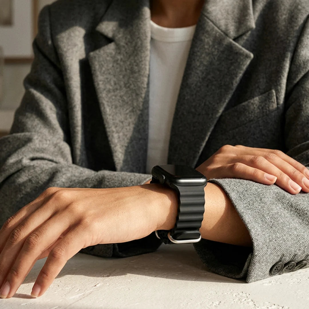 Spacething Ocean Apple Watch Band – 49mm / 45mm Size - Black