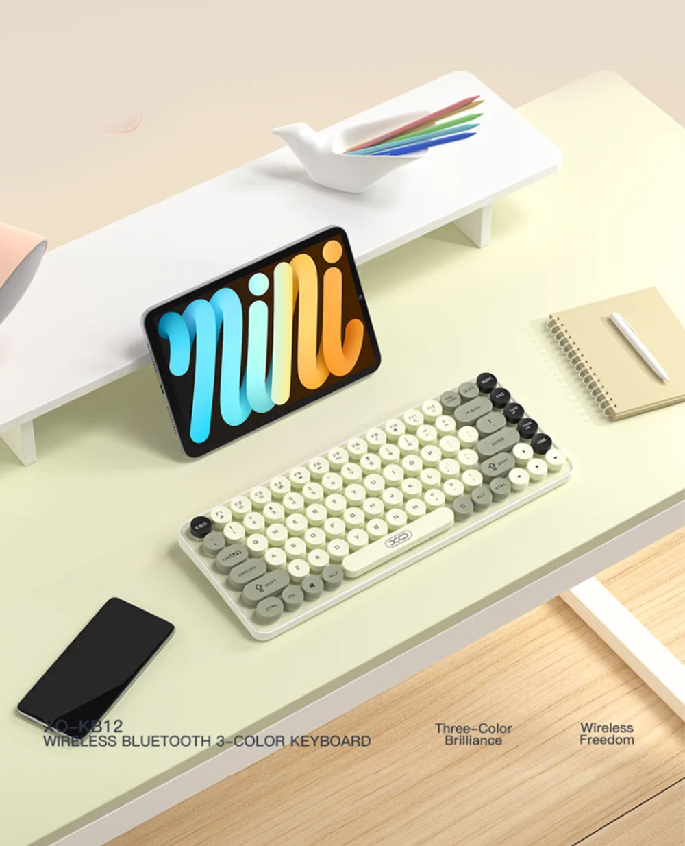 POP Keys Mechanical Bluetooth Keyboard - Gray Tricolor