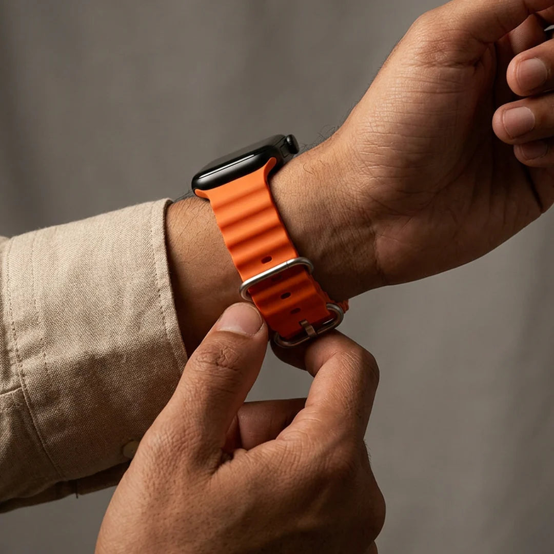 Spacething Ocean Apple Watch Band – 49mm / 45mm Size - Orange