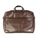 Spacething Helios Leather Laptop Bag With Free Tech Organiser Pouch | 13-14" Inches - Brown