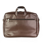 Spacething Helios Leather Laptop Bag With Free Tech Organiser Pouch | 13-14" Inches - Brown