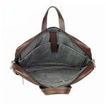 Spacething Helios Leather Laptop Bag With Free Tech Organiser Pouch | 13-14" Inches - Brown