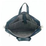 Spacething Helios Leather Laptop Bag With Free Tech Organiser Pouch | 13-14" Inches - Blue