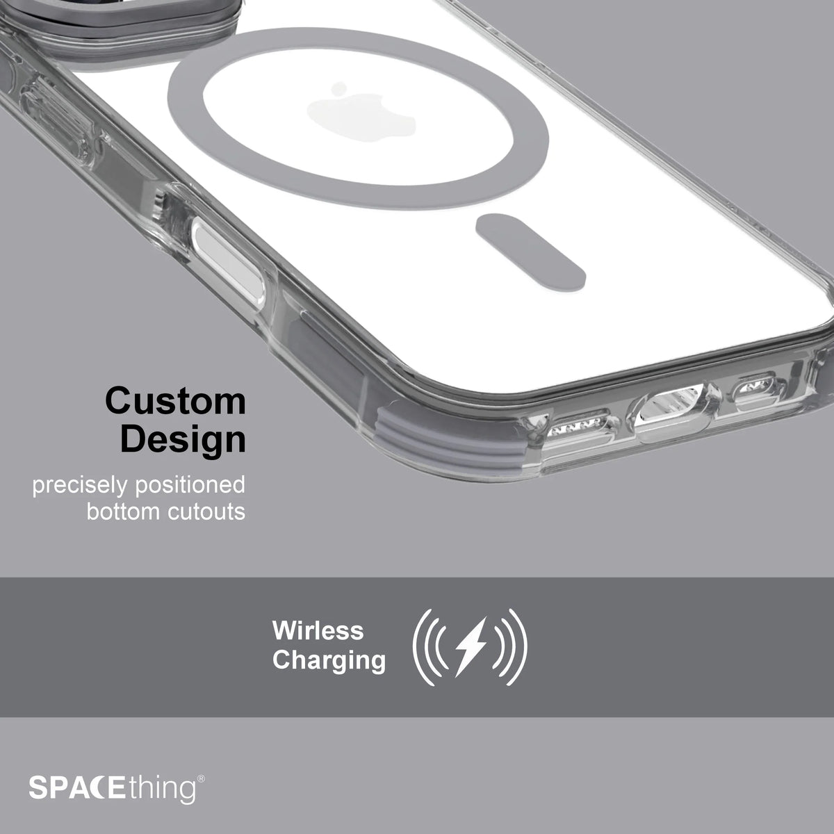 Spacething Helix MagClick Stand Case for iPhone 17 - Black