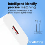 Spacething Rapid 100W SuperVOOC Fast Charger with USB to C Cable - White